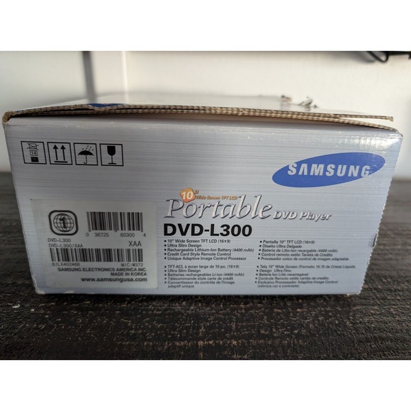 Samsung DVD L300 10 Inch Widescreen Portable DVD/ CD Player w/Charger &Remote - Picture 4 of 16
